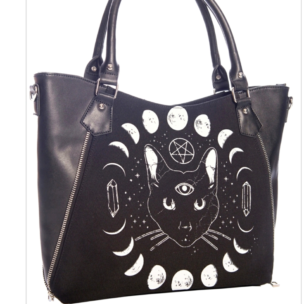 BANNED APPAREL Pentacle Coven Tote Bag Moon Gothic